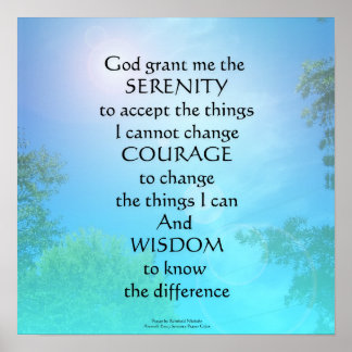 Serenity Prayer Posters | Zazzle