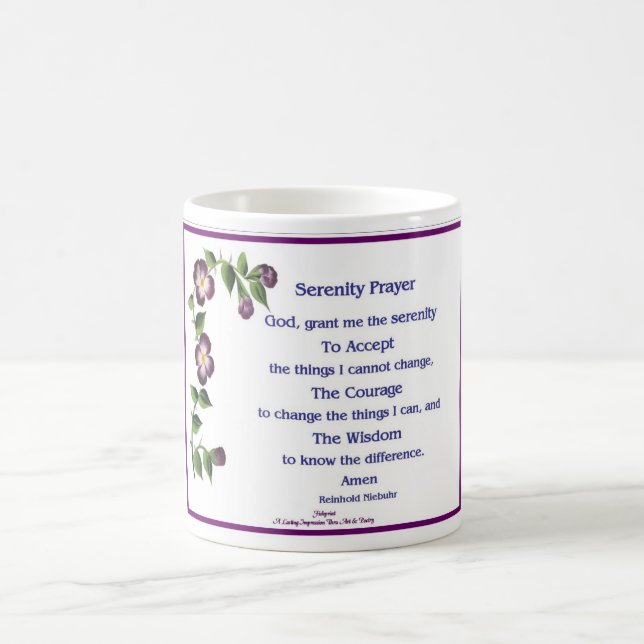 Serenity Prayer Short Coffee Mug (Center)