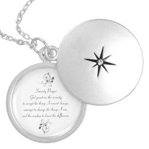 Serenity Prayer Silver Necklace