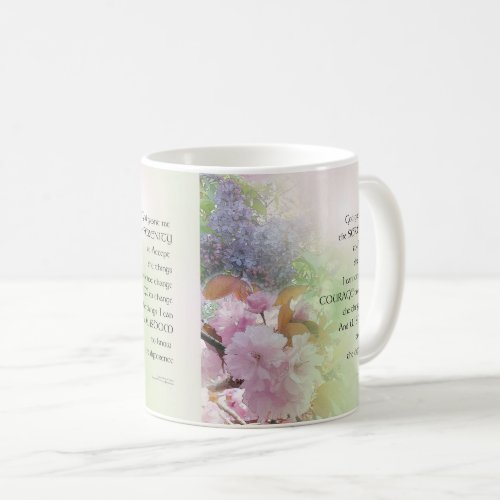 Serenity Prayer Spring Flowers Coffee Mug