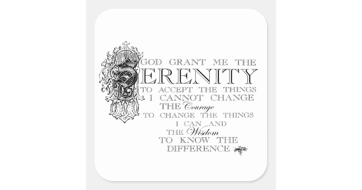 the serenity prayer stickers