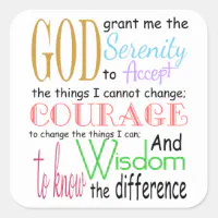 the serenity prayer stickers