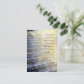Serenity Prayer Steps Yellow Blue Business Card (Standing Front)