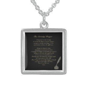Serenity Prayer Sterling Silver Necklace