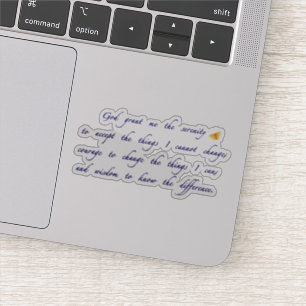 Serenity prayer sticker