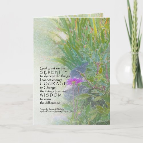 Serenity Prayer Summer Garden Greeting Cards