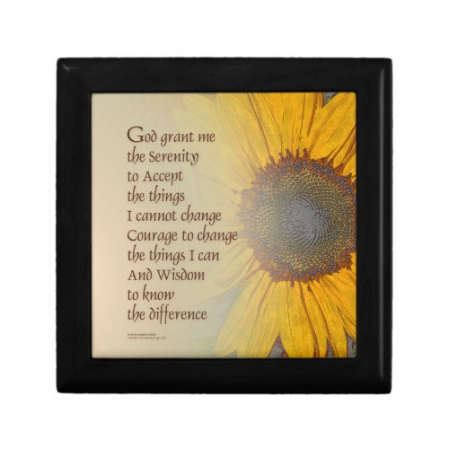 Serenity Prayer Sunflower Blend Gift Box