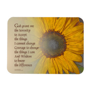 Serenity Prayer Sunflower Blend Magnet