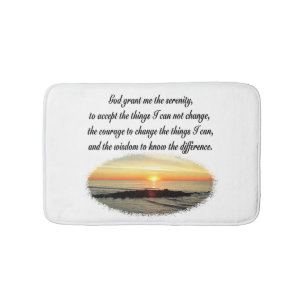 SERENITY PRAYER SUNRISE PHOTO DESIGN BATHROOM MAT