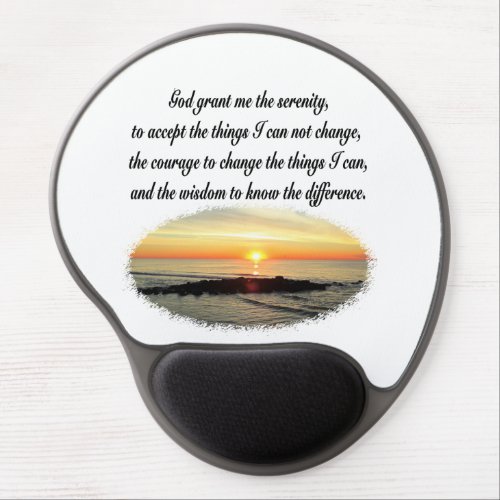 SERENITY PRAYER SUNRISE PHOTO DESIGN GEL MOUSE PAD