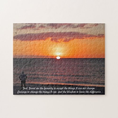 Serenity Prayer _ Sunset Jigsaw Puzzle