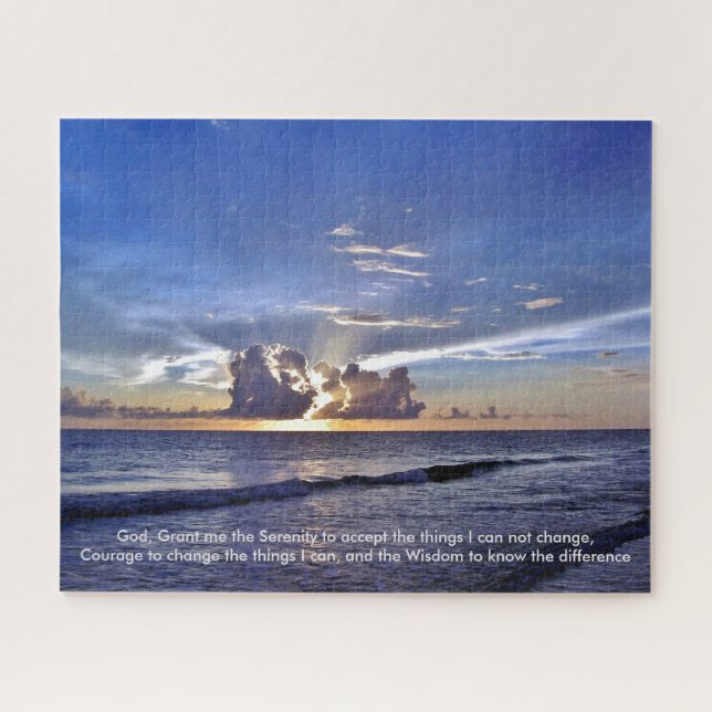 Serenity Prayer - Sunset Jigsaw Puzzle (Horizontal)
