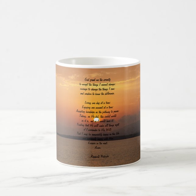 Serenity Prayer Sunset Mug (Center)