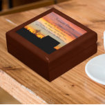 Serenity Prayer Sunset Silhouette Landscape Gift Box<br><div class="desc">Store trinkets,  jewelry and other small keepsakes in this wooden gift box with ceramic tile featuring the photo image of a dramatic,  rural sunset and dark silhouettes along with the inspirational words of the Serenity Prayer. Select your gift box size and color.</div>