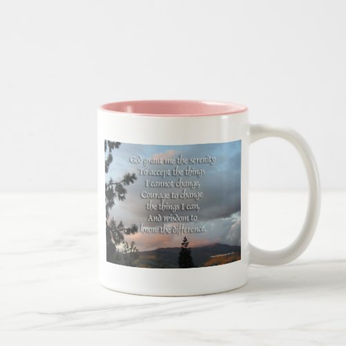 Serenity Prayer Sunset Two_Tone Coffee Mug