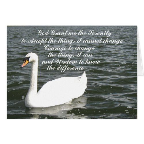 Serenity prayer swan