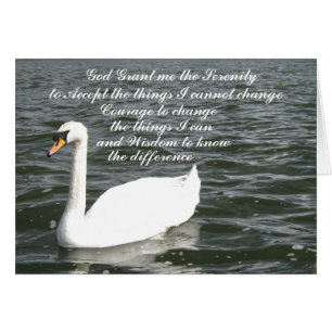 Serenity prayer swan cards