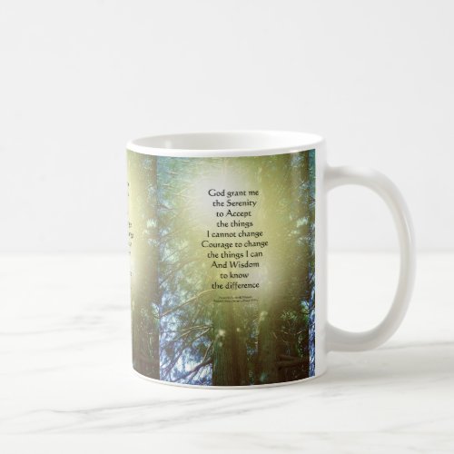 Serenity Prayer Tall Trees Two Coffee Mug