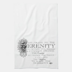 Serenity Prayer Swedish Dish & Cotton Kitchen Towel Set – Heavenly