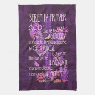 Serenity Prayer Swedish Dish & Cotton Kitchen Towel Set – Heavenly