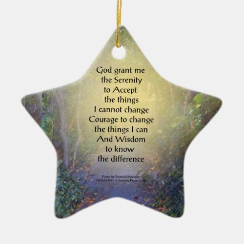 Serenity Prayer Trees Canopy Ceramic Ornament