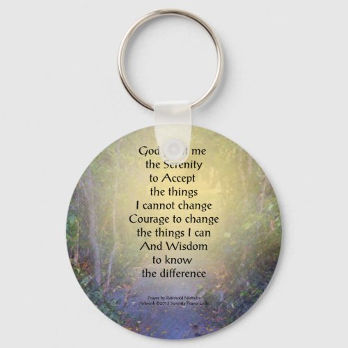 Serenity Prayer Trees Canopy Keychain