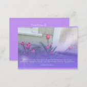 Serenity Prayer Tulips Profile Card (Front/Back)
