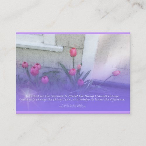 Serenity Prayer Tulips Profile Card