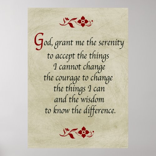 Serenity PrayerVintage Style Poster