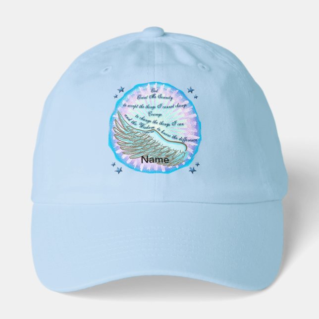 Serenity Prayer Violet Wing  hat (Front)