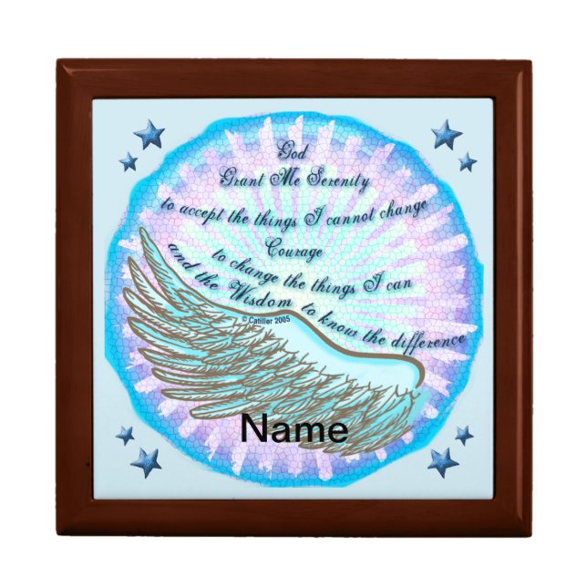 Serenity Prayer Violet Wing jewelry box (Front)