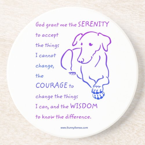 Serenity Prayer wDog Coasters