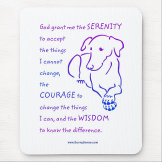 Serenity Prayer w/Dog Mouse Pad