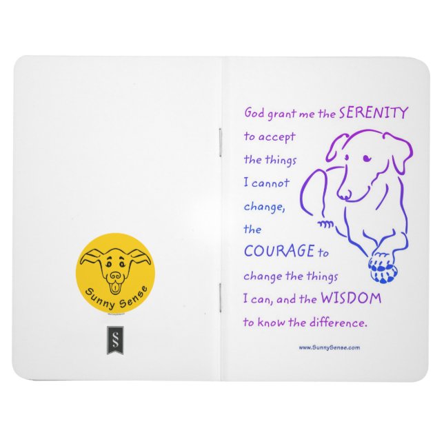 Serenity Prayer w/Dog Pocket Journal (Outside)