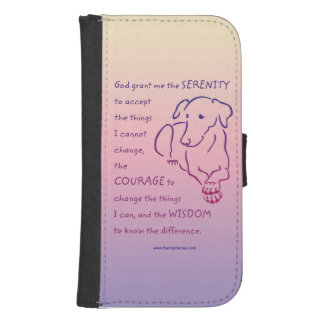 Serenity Prayer w/Dog Samsung S4 Wallet Case