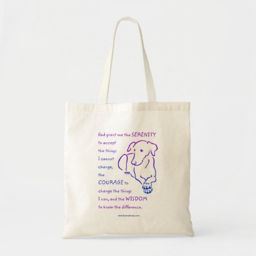 Serenity Prayer wDog totes