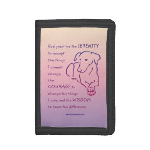 Serenity Prayer w/Dog Tri-fold Wallet