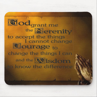Serenity Prayer w/ Praying Hands Mouse Pad