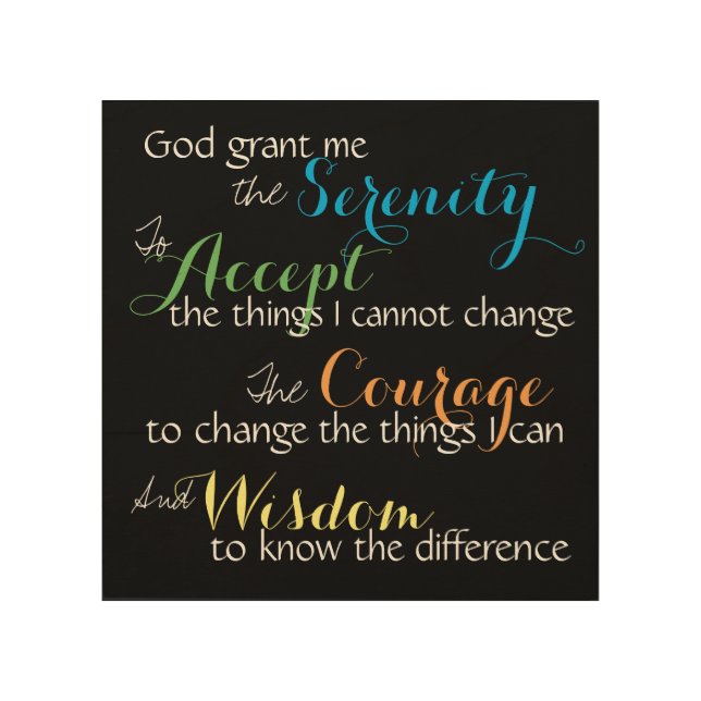 Serenity Prayer Wall Art (Front)
