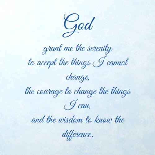 Serenity Prayer Wall Decal