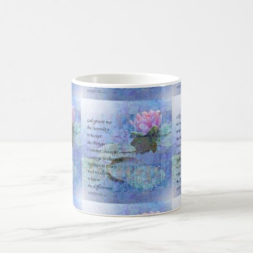 Serenity Prayer Water Lily Wonders Coffee Mug