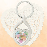 Serenity Prayer Watercolor Metal Keychain<br><div class="desc">Create a mindful gift for yourself or another with this Serenity Prayer text design on a luxe-look metal keychain. Created in elegant script typography overlaid on a pastel abstract digital watercolor style heart. Your choice of shapes</div>