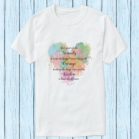 Serenity Prayer Watercolor T-shirt