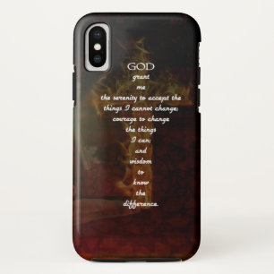 Serenity Prayer With Beautiful Christian Art iPhone X Case