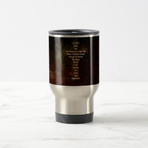 Serenity Prayer With Beautiful Christian Art Travel Mug
