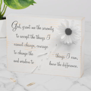 Serenity Prayer Wooden Box Sign