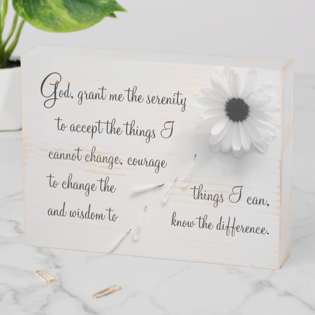 Serenity Prayer Wooden Box Sign (In Situ Horizontal)