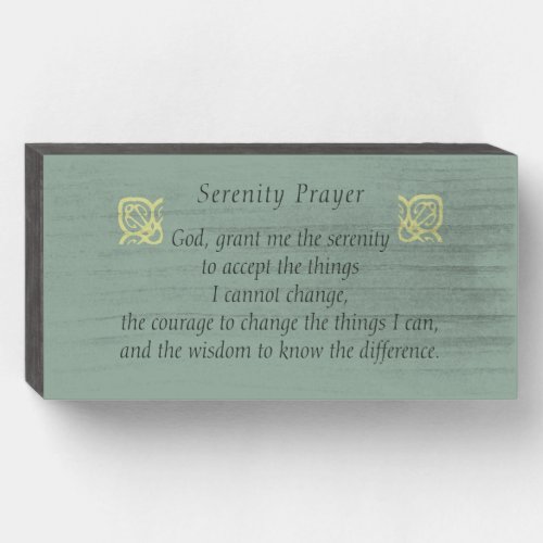 Serenity Prayer Wooden Box Sign