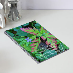 Serenity Prayer Woodland Plants Floral Notebook