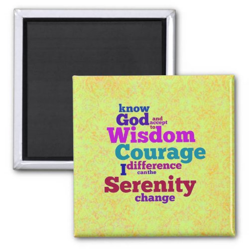 Serenity Prayer wordle magnet